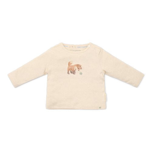 Shirt lange mouw - Zand - Forest Friends - Vosje