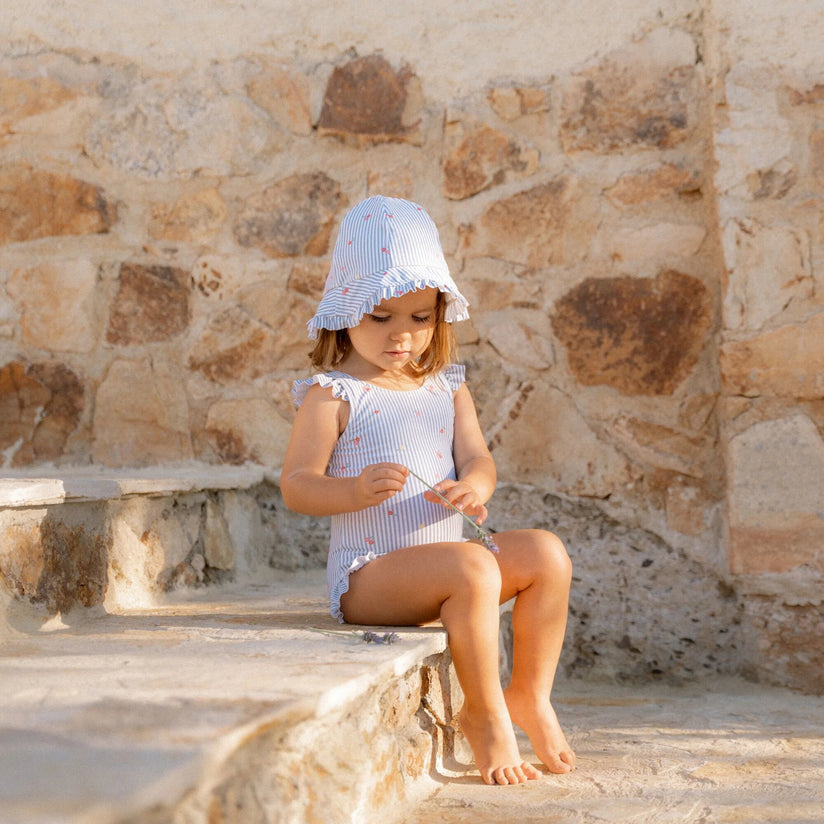 Badpak - Blauw - Sunny Flowers