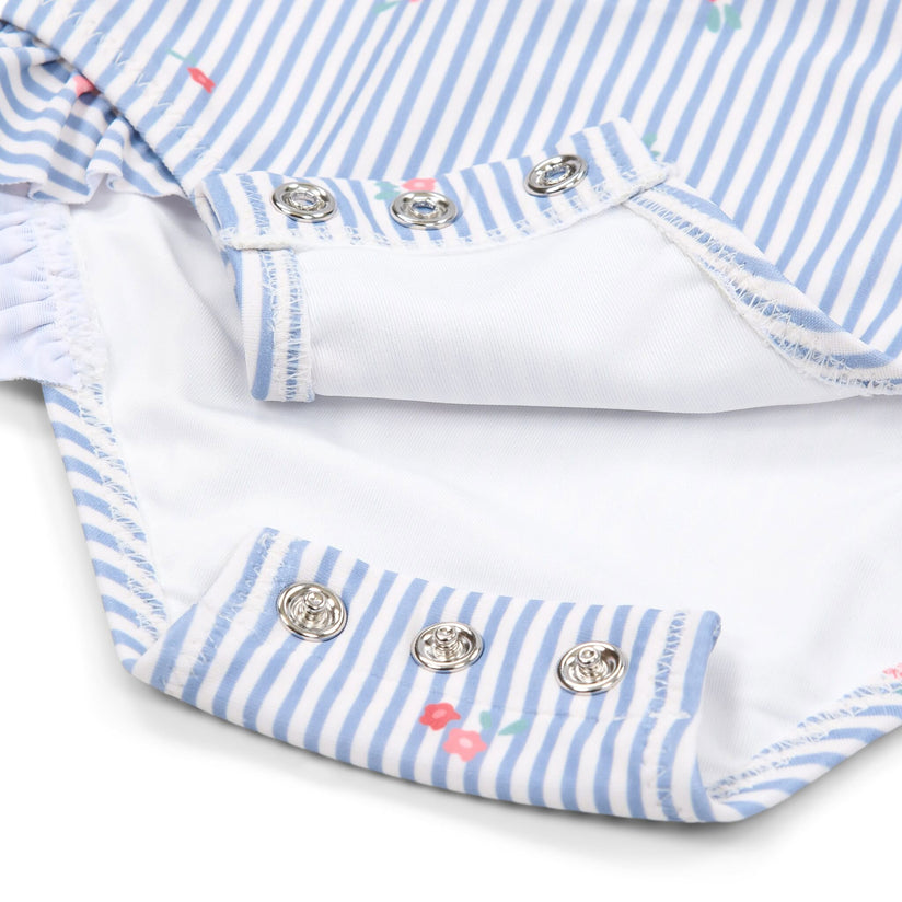 Badpak - Blauw - Sunny Flowers