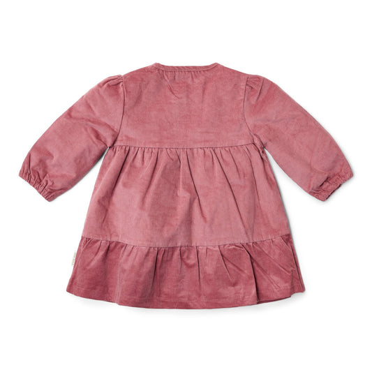 Jurk lange mouw - Roze - Fairy Garden - Corduroy