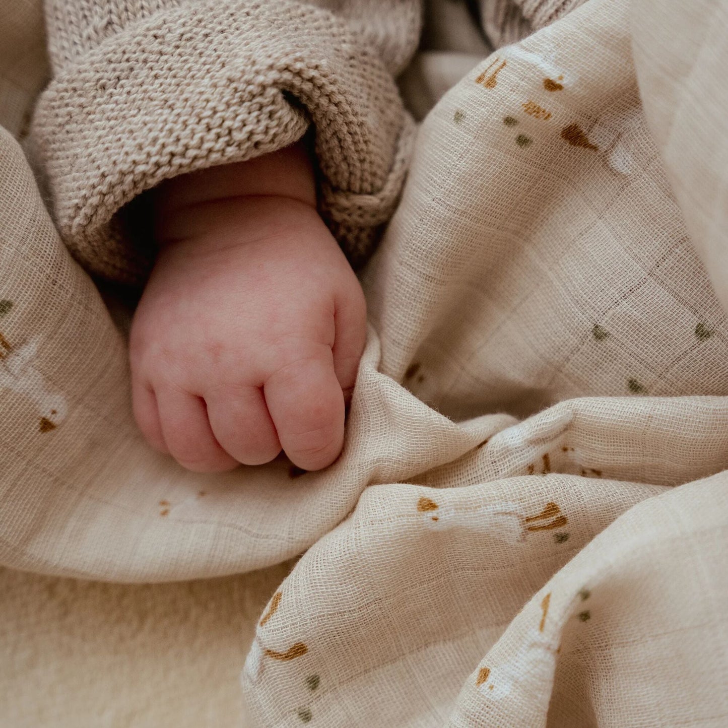 Swaddle - Beige - 120 cm - Newborn Naturals - Little Goose