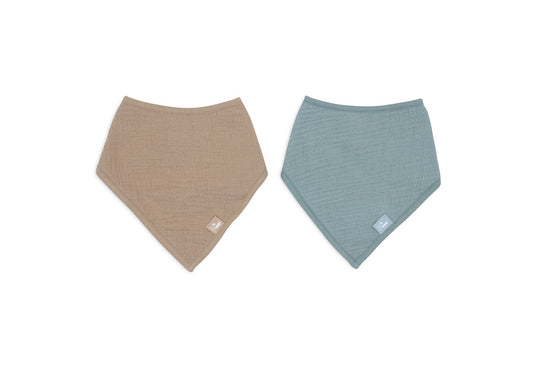 Slab Bandana Hydrofiel - Sea Green/Biscuit - 2 Stuks