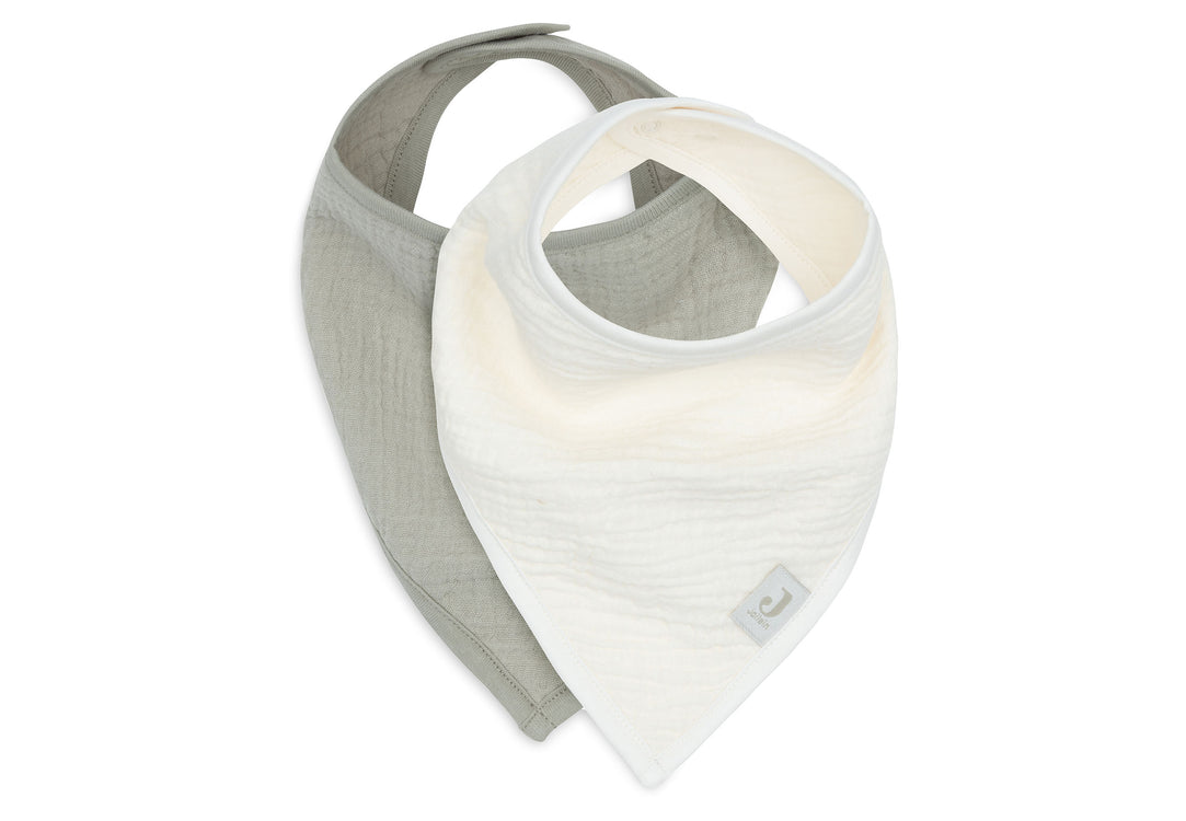 Slab Bandana Hydrofiel - Olive Green/Oatmeal - 2 Stuks