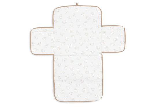 Verschoningsmat met Opbergvak Miffy Jacquard Teddy - Biscuit