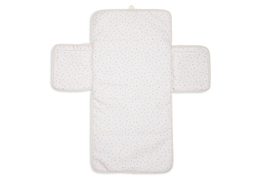 Verschoningsmat met Opbergvakken Cloudy Rib - Oatmeal