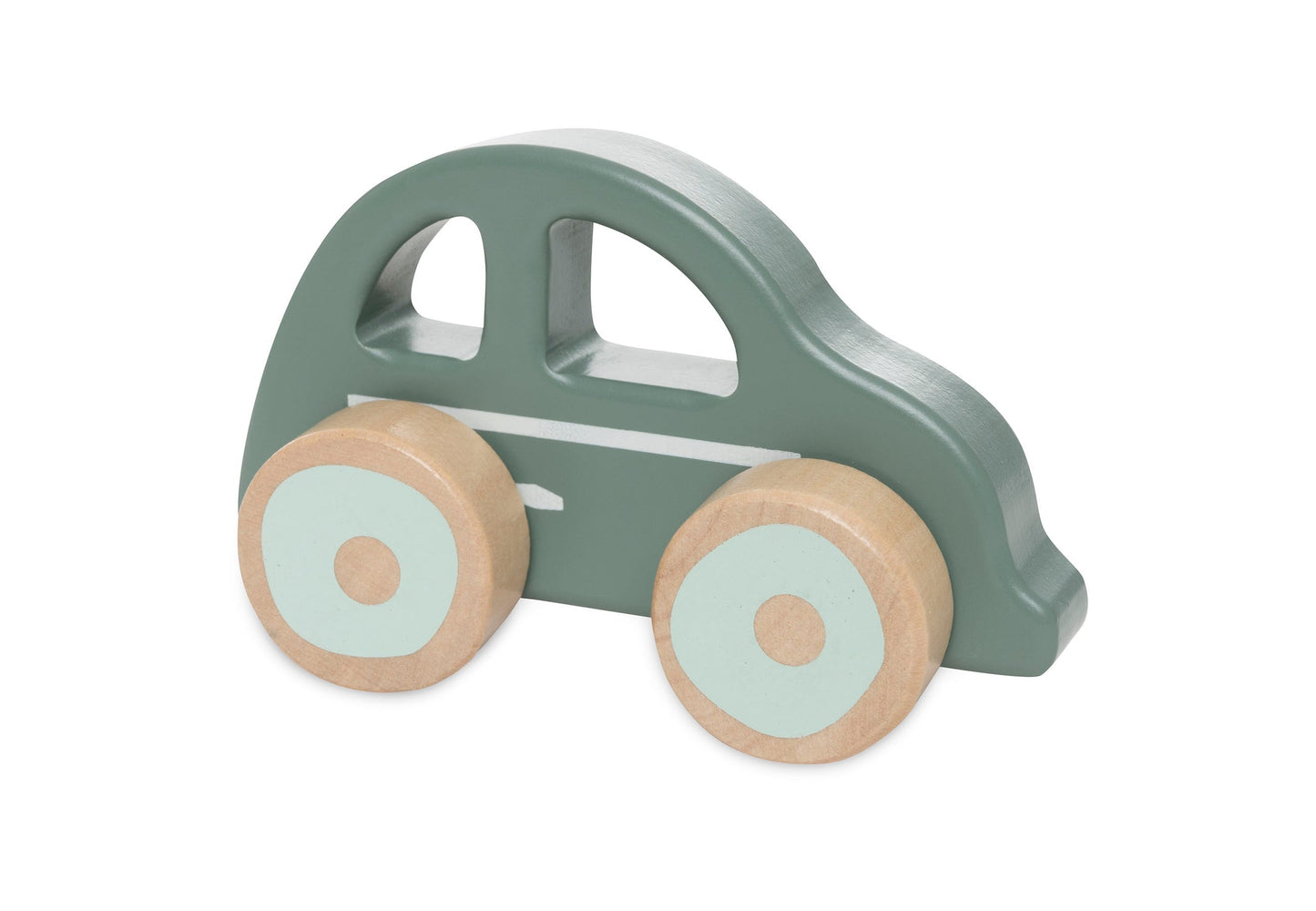 Houten Auto Op Wielen - 3 Stuks