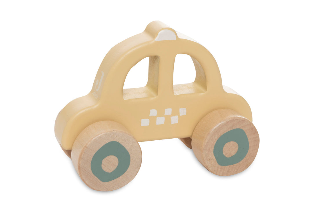 Houten Auto Op Wielen - 3 Stuks