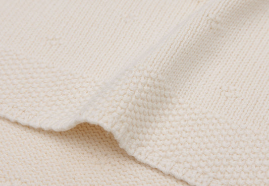 Deken Wieg 75x100cm Cosy Knit - Ivory