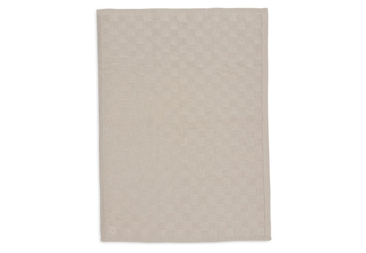 Deken Wieg 75x100cm Box Knit - Warm Sand - GOTS