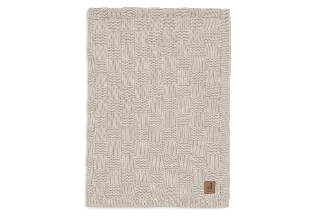 Deken Wieg 75x100cm Box Knit - Warm Sand - GOTS
