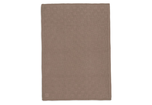 Deken Ledikant 100x150cm - Box Knit Milky Coffee - GOTS