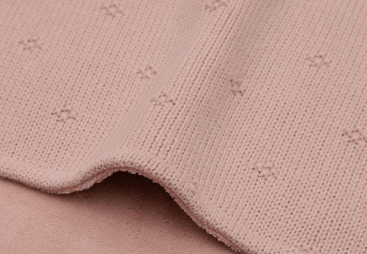 Deken Wieg 75x100cm Cosy Knit - Wild Rose/Velvet