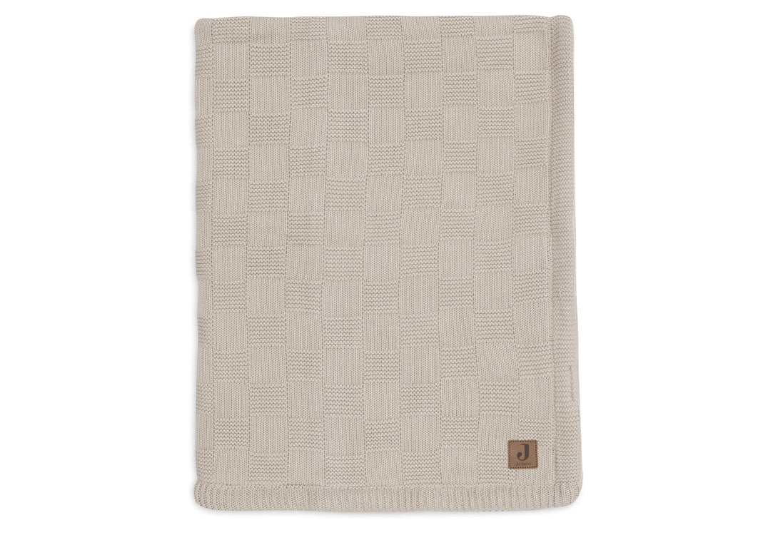Deken Wieg 75x100cm Box Knit - Warm Sand/Velvet - GOTS