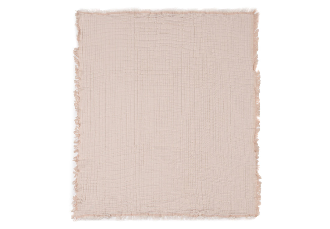 Deken Wieg 75x100cm Fringe Moonstone/Ivory - GOTS