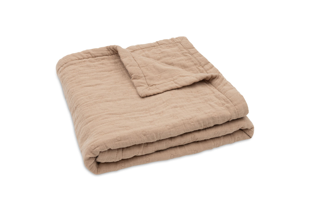 Deken Hydrofiel 75x100cm Jacquard - Biscuit - GOTS