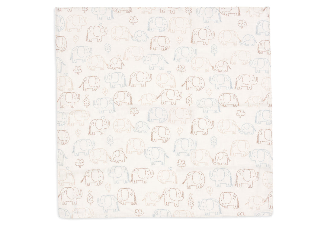 Hydrofiele Doek Small 70x70cm - Elephant Tales - 3 Stuks