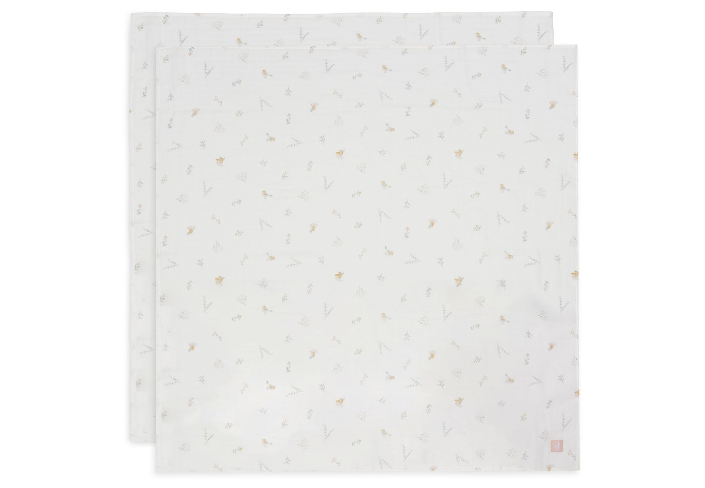 Hydrofiele Doek Large 115x115cm - Lovely Birds - 2 Stuks