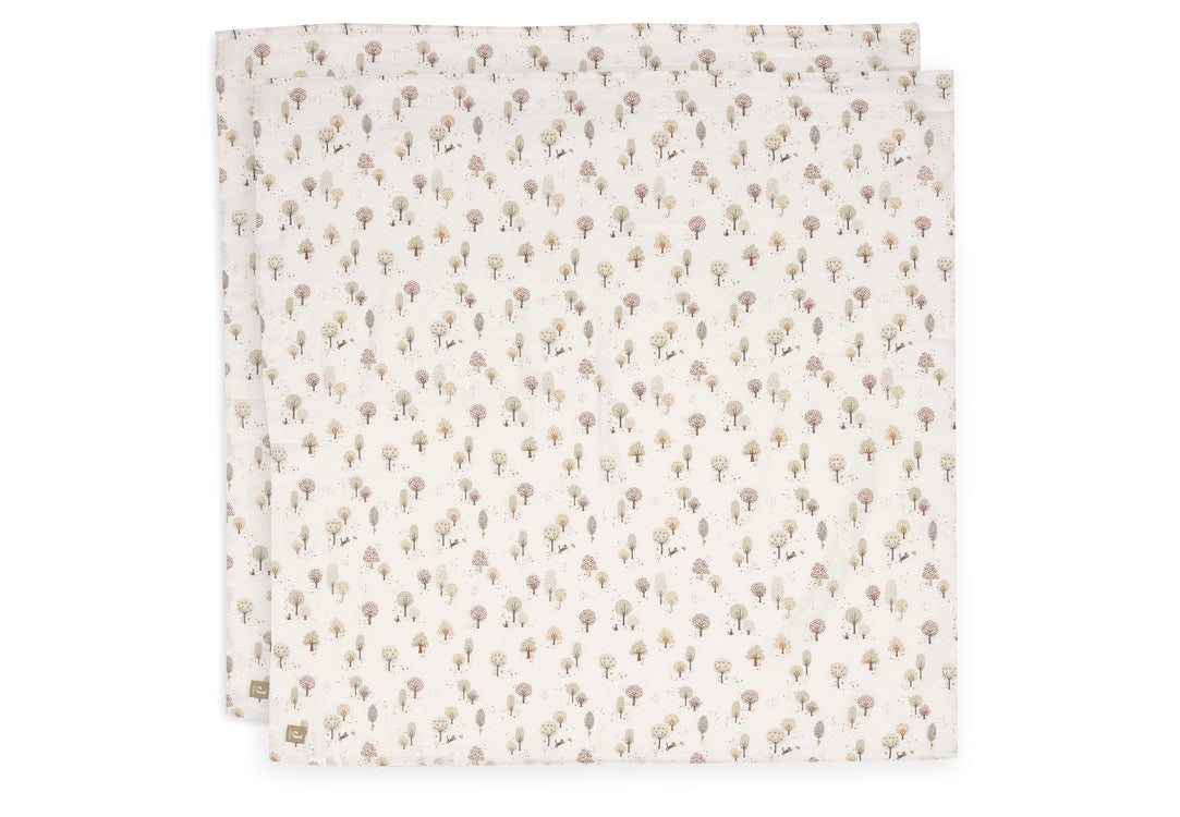 Hydrofiele Doek Large 115x115cm - Tiny Park - 2 Stuks