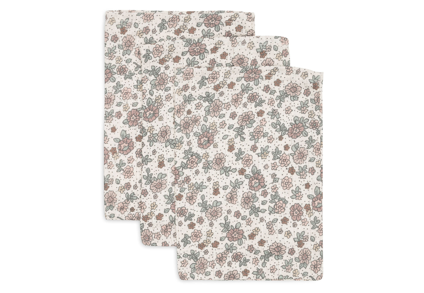 Washandje Hydrofiel Retro Flowers - 3 Stuks