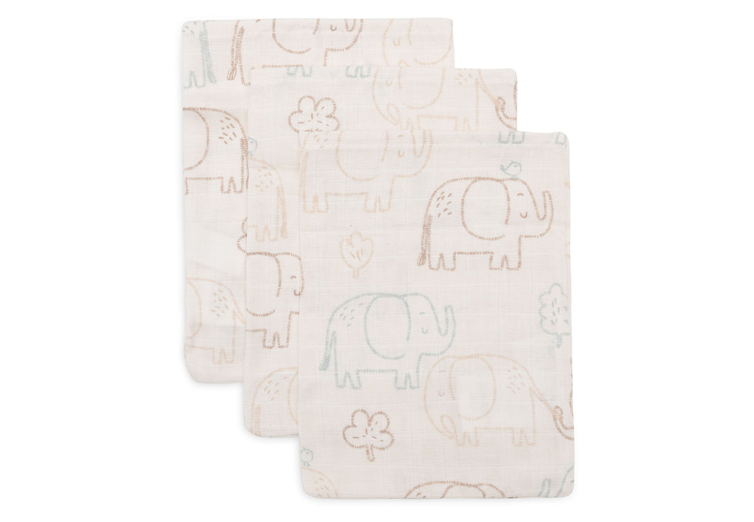 Hydrofiel Washandje 15x20cm - Elephant Tales - 3 Stuks