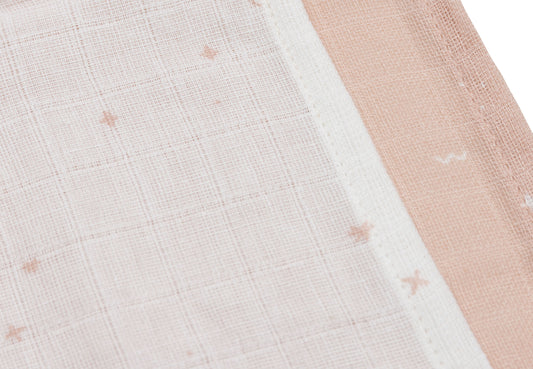 Hydrofiel Monddoekje Twinkling - Wild Rose - 3 Stuks