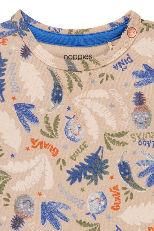 T-shirt Ofunato - Fruit Pattern Sand/Nude