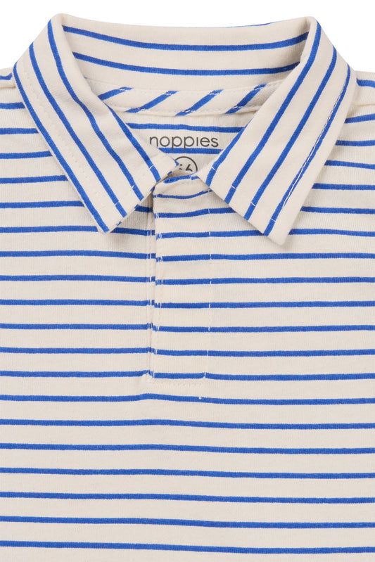 Poloshirt Okaya - Stripe Pattern Medium Grey