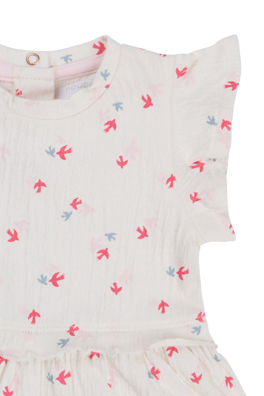 Jurk Minden - Animals pattern Off white