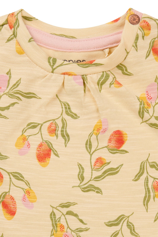T-shirt Moraga - Fruit pattern Medium Yellow