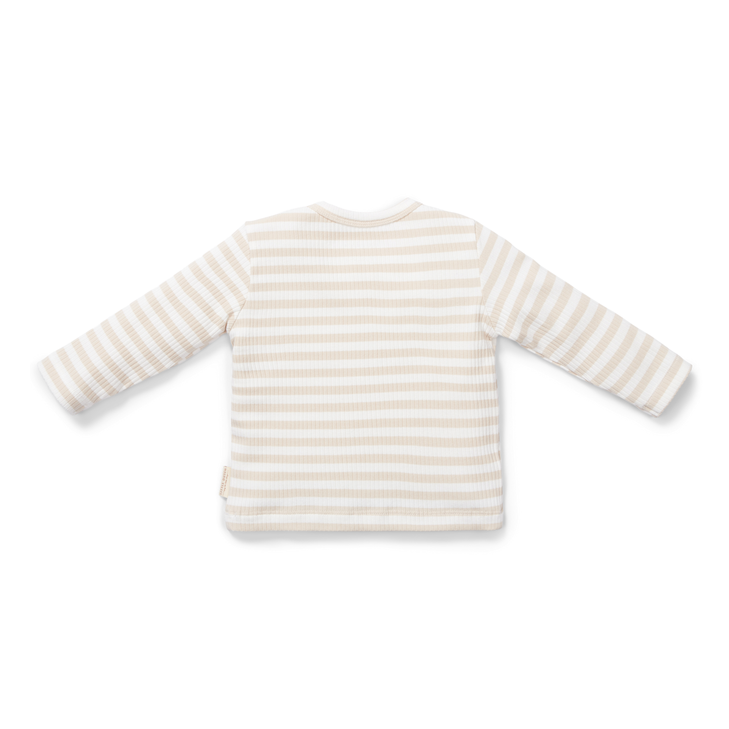 T-shirt lange mouw Stripe Sand/White