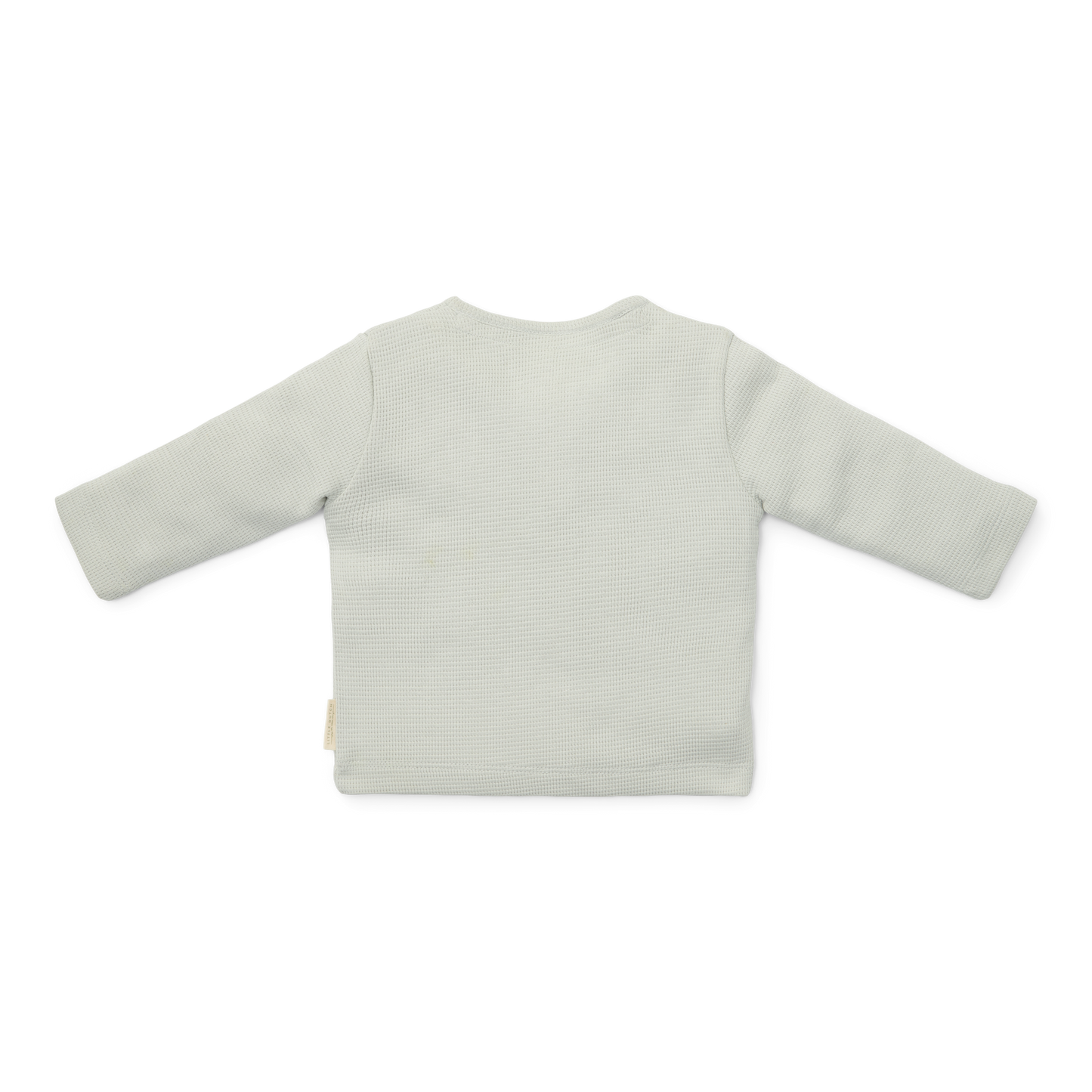 T-shirt lange mouw wafel Soft Green