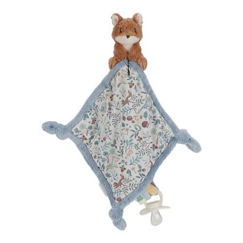 Knuffeldoekje print Vos - Blauw - Forest Friends