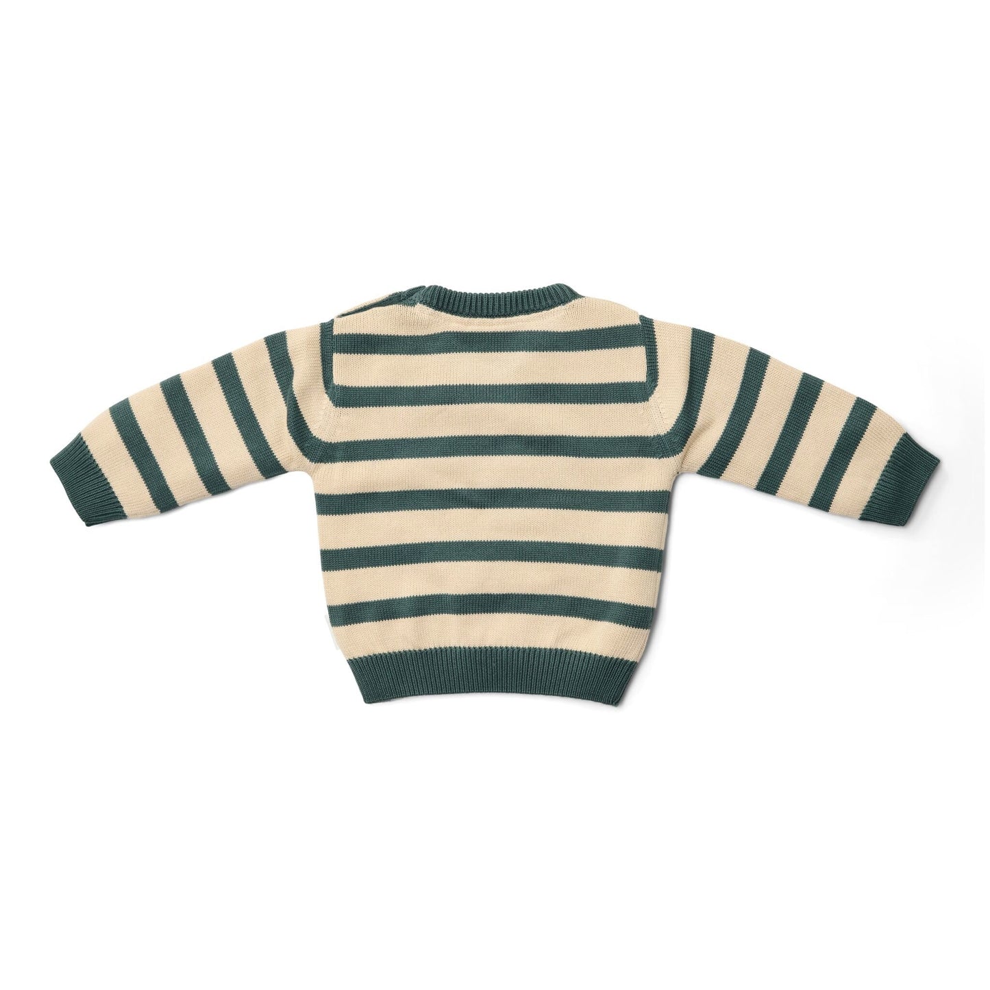Gebreide trui - Groen - Forest Friends - Stripe