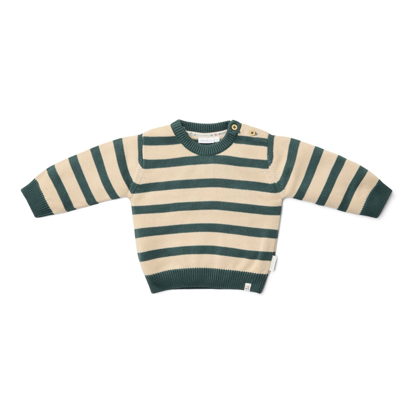 Gebreide trui - Groen - Forest Friends - Stripe