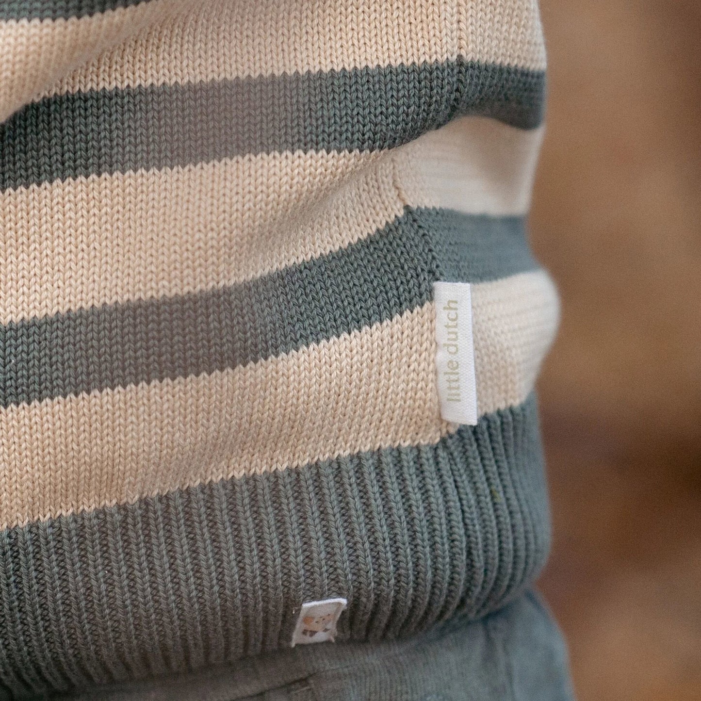 Gebreide trui - Groen - Forest Friends - Stripe