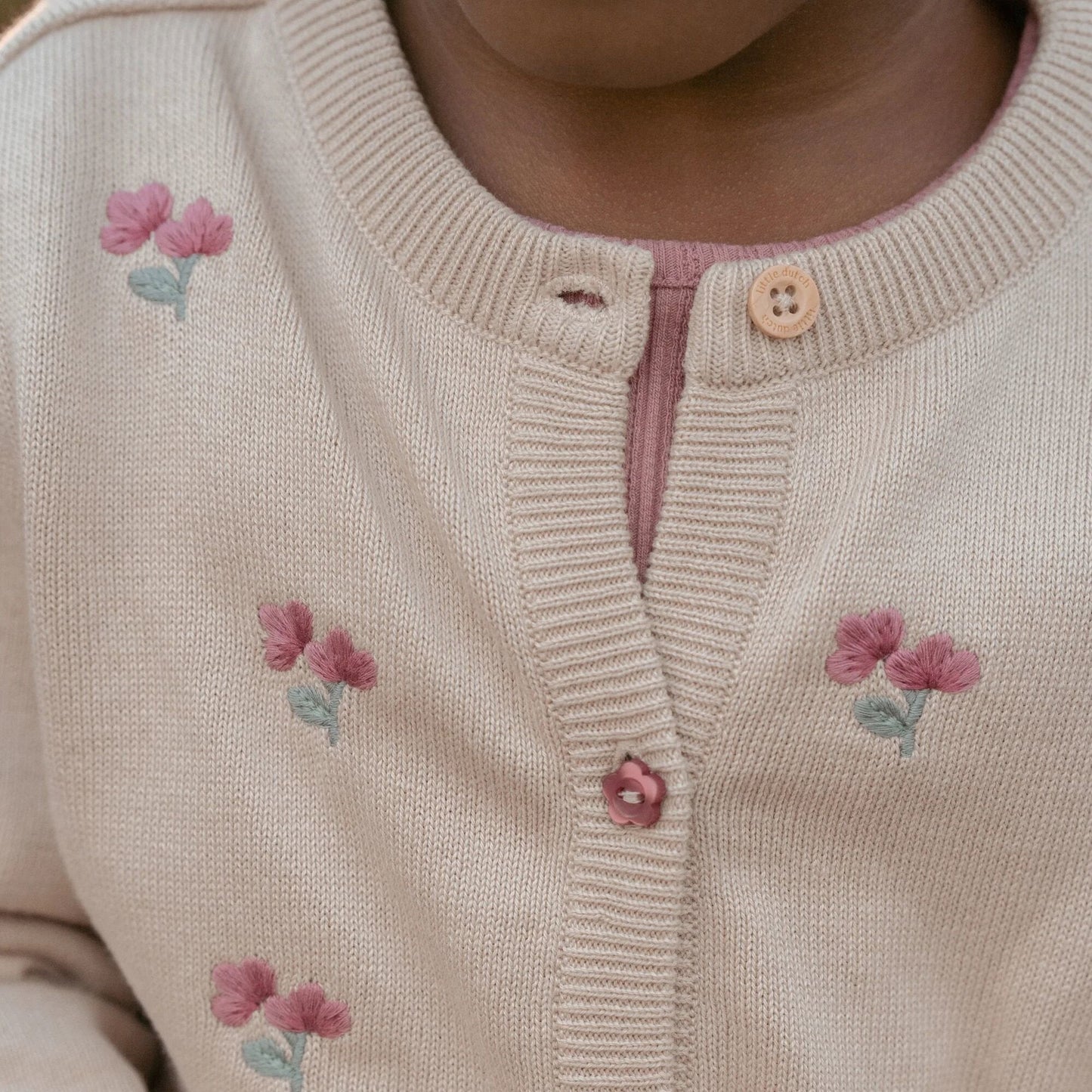 Gebreid vest - Zand - Fairy Garden