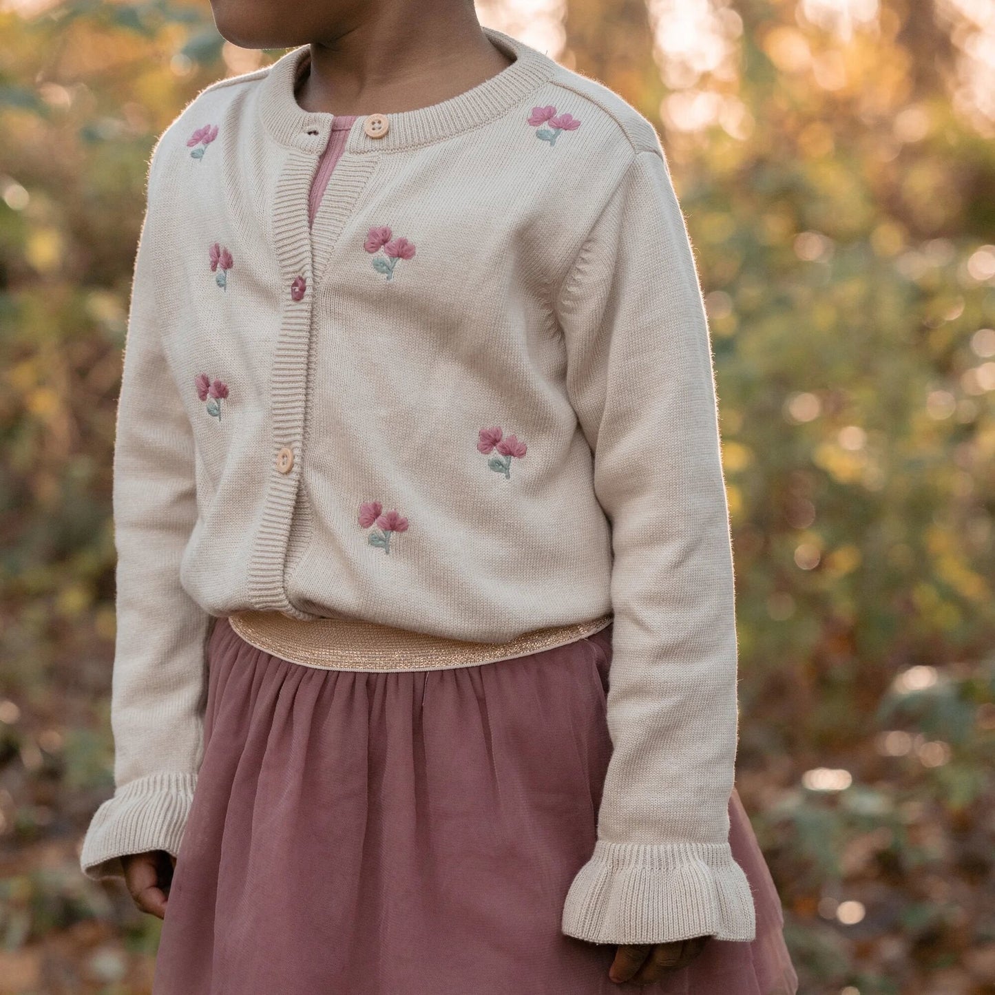 Gebreid vest - Zand - Fairy Garden