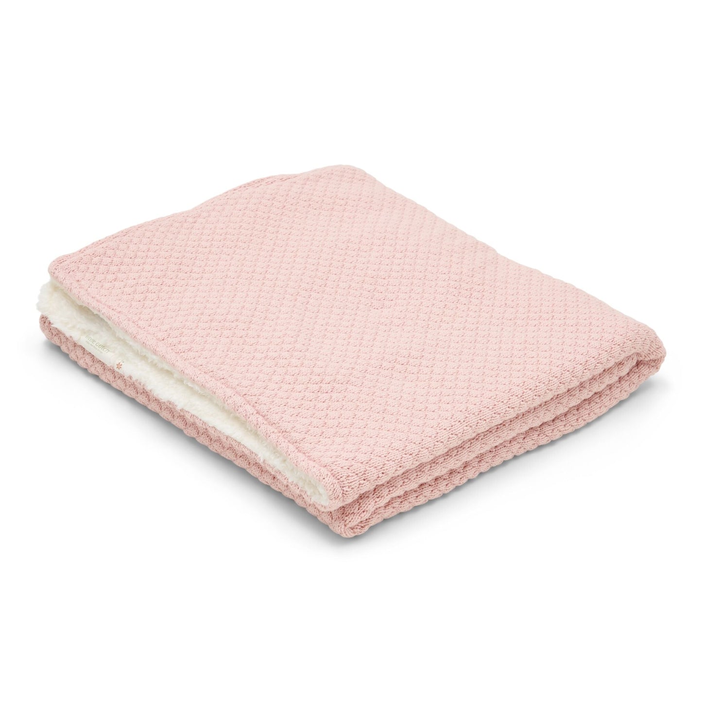 Gebreid wiegdeken - Fleece - Roze - Essentials