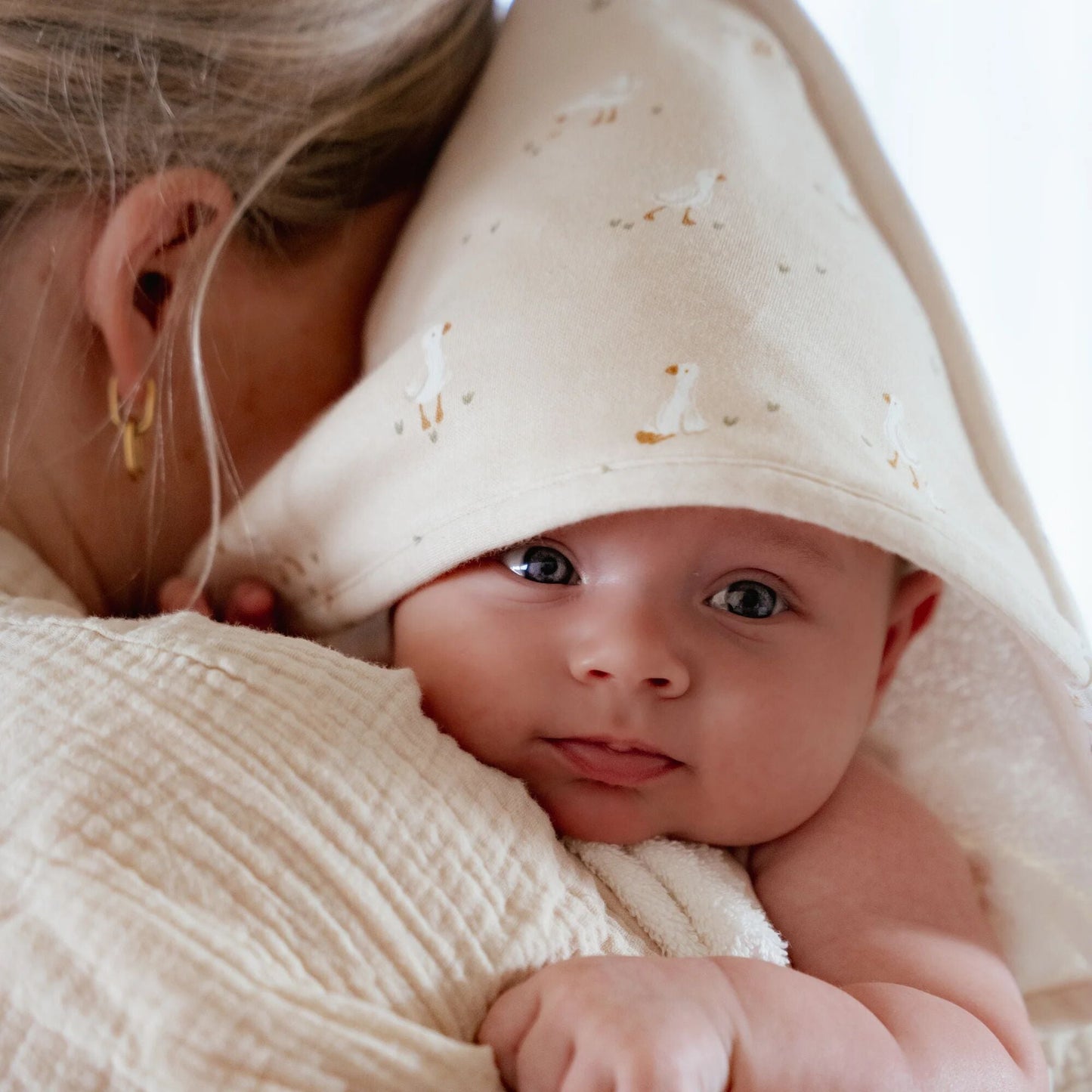 Badcape - Wit - 75 x 75 - Newborn Naturals - Little Goose