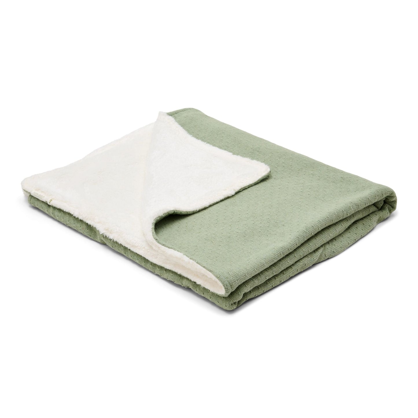 Gebreid wiegdeken - Fleece – Groen – Essentials