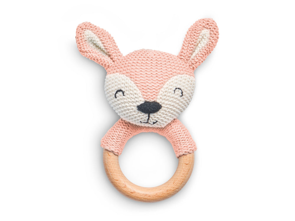 Teething ring Ø 7cm Deer - Pale Pink