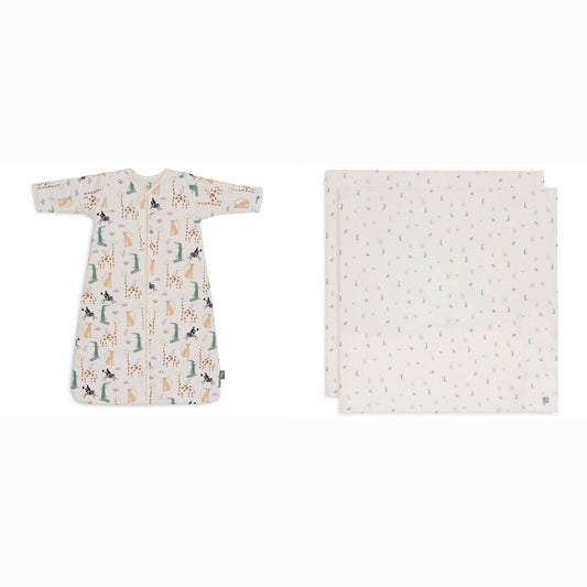 Jungle Jambo Cadeauset: Slaapzak + Hydrofiele Doek