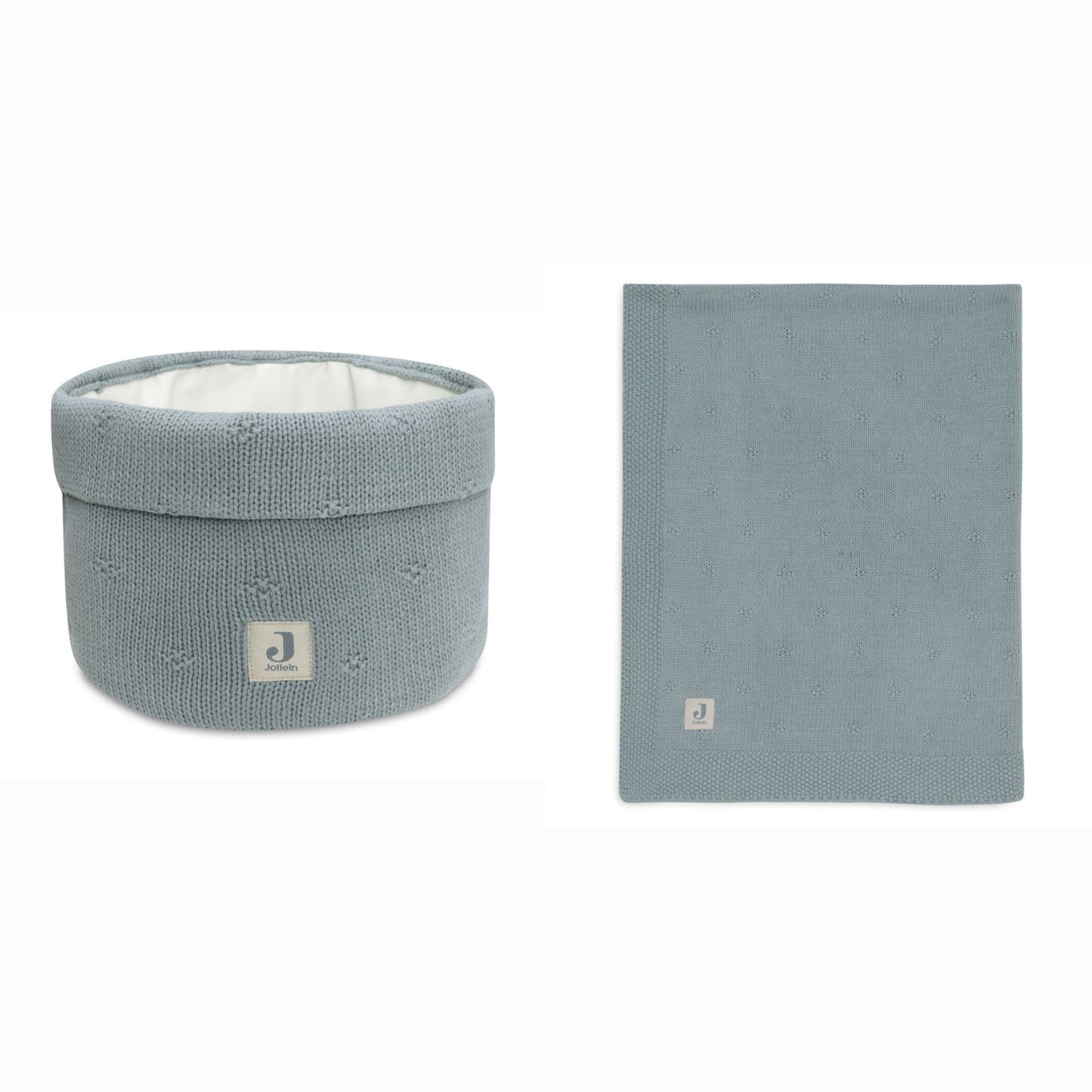 Cosy Knit Sea Green Newborn Set: Wiegdeken en Commodemandje