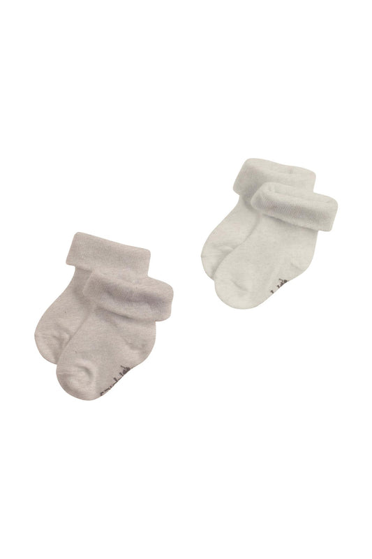 SOCKS (2 PAIRS) KAI - TAUPE MELANGE