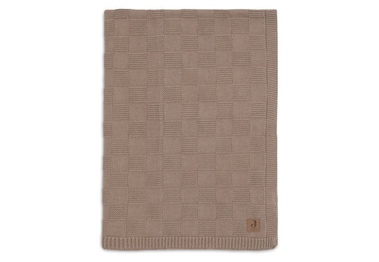 Deken Wieg 75x100cm Box Knit - Milky Coffee - GOTS