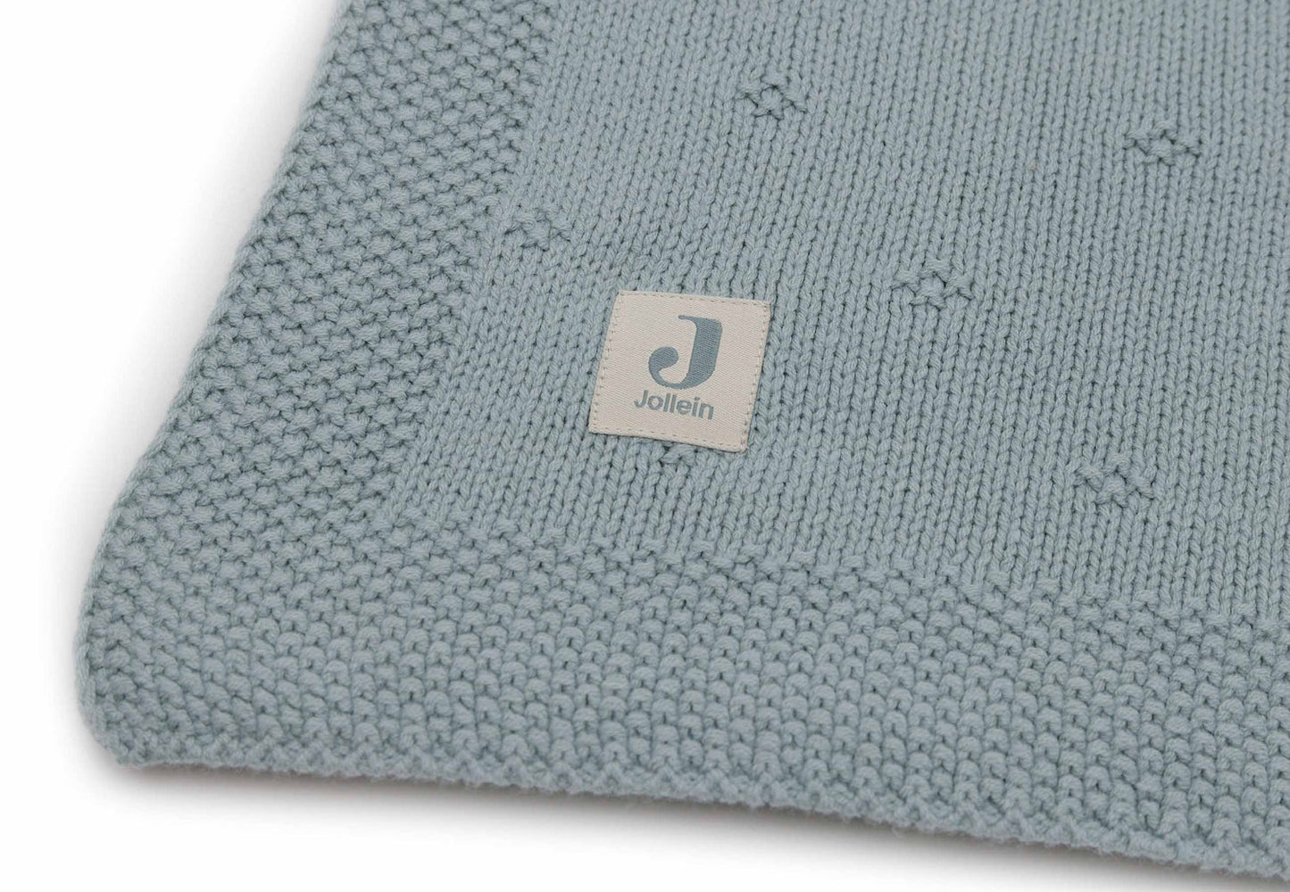 Deken Ledikant 100x150cm - Cosy Knit Sea Green