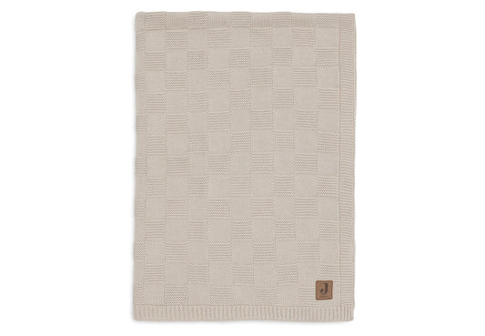 Deken Wieg 75x100cm Box Knit - Warm Sand - GOTS