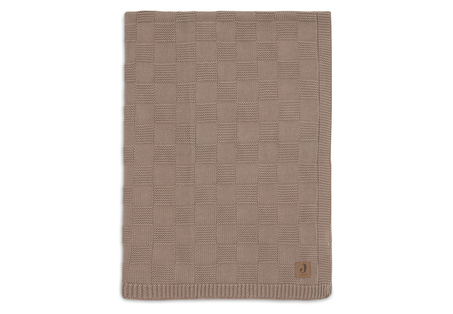 Deken Ledikant 100x150cm - Box Knit Milky Coffee - GOTS