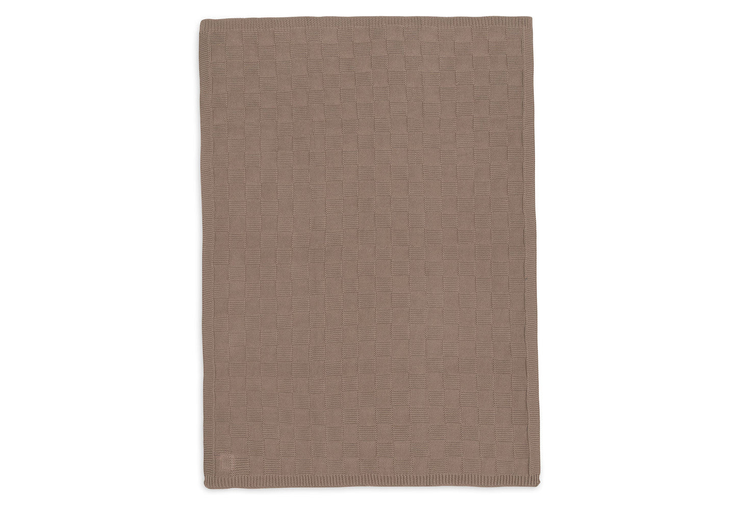 Deken Ledikant 100x150cm - Box Knit Milky Coffee - GOTS
