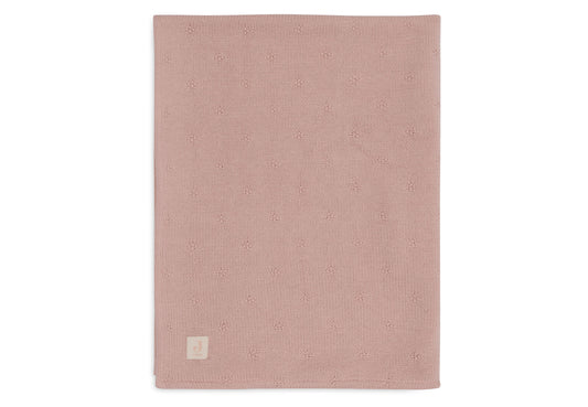 Deken Wieg 75x100cm Cosy Knit - Wild Rose/Velvet